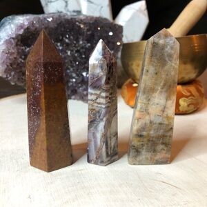 Ocean Jasper, Sunstone/Moonstone, Dream Amethyst Towers